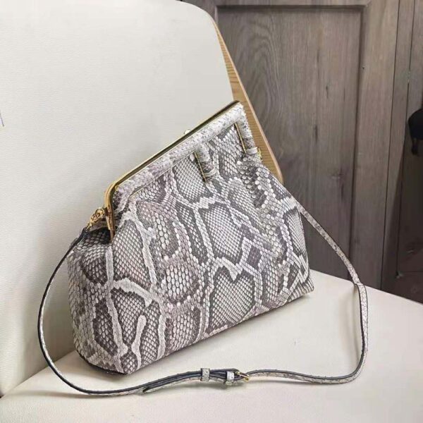 Fendi Women First Medium White Python Leather Bag (3)