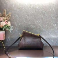 Fendi Women First Small Dark Brown Python Leather Bag (1)