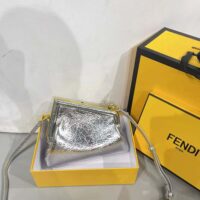 Fendi Women First Small Silver Laminated Leather Bag (1)