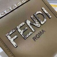 Fendi Women Mini Sunshine Shopper Gray Leather and Elaphe Mini-Bag (1)