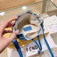 Fendi Women Mon Tresor Glazed Canvas Mini-Bag-blue (1)