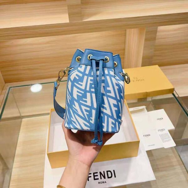 Fendi Women Mon Tresor Glazed Canvas Mini-Bag-blue (3)