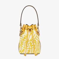 Fendi Women Mon Tresor Glazed Canvas Mini-Bag-yellow (1)