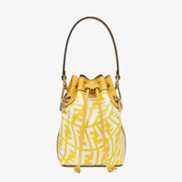 Fendi Women Mon Tresor Glazed Canvas Mini-Bag-Yellow