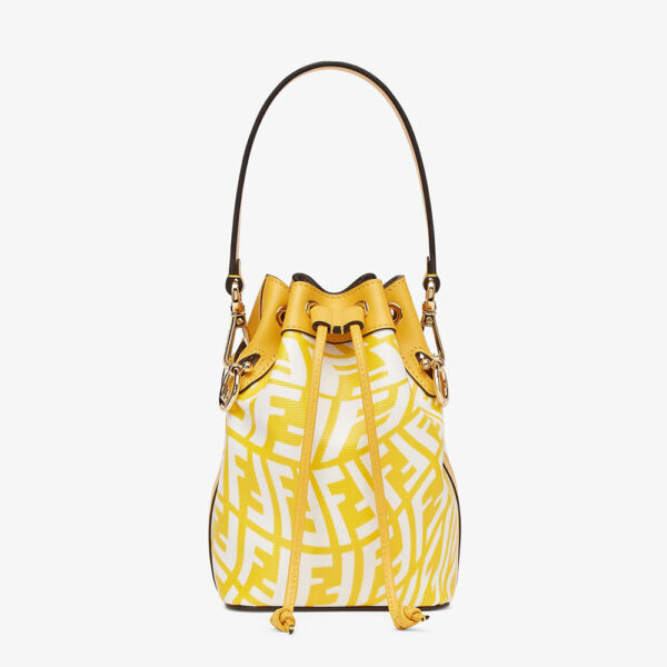 Fendi Women Mon Tresor Glazed Canvas Mini-Bag-yellow (1)