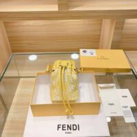 Fendi Women Mon Tresor Glazed Canvas Mini-Bag-yellow (1)