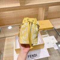 Fendi Women Mon Tresor Glazed Canvas Mini-Bag-yellow (1)