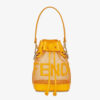 Fendi Women Mon Tresor Leather and Mesh Mini-Bag