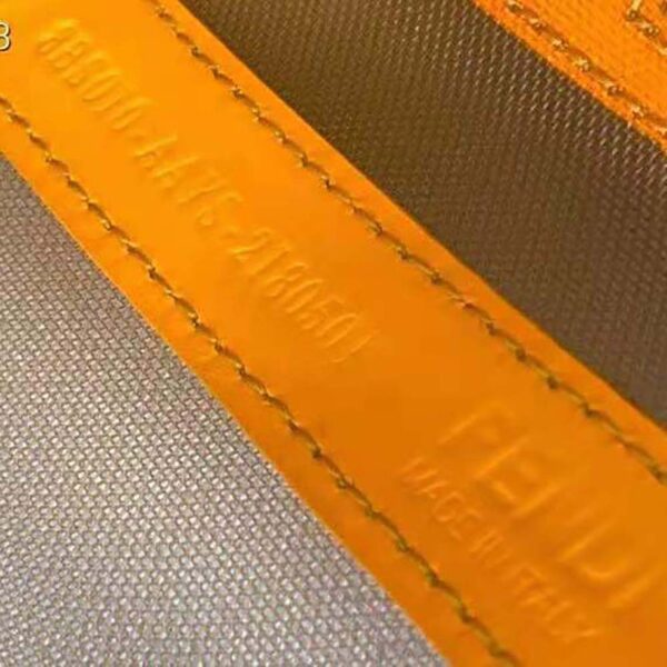 Fendi Women Mon Tresor Leather and Mesh Mini-bag-orange (8)