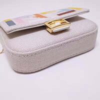 Fendi Women Nano Baguette Charm Beige Canvas Charm (1)