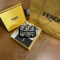 Fendi Women Nano Baguette Charm Black Raffia Charm (1)