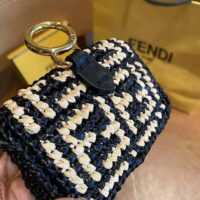 Fendi Women Nano Baguette Charm Black Raffia Charm (1)