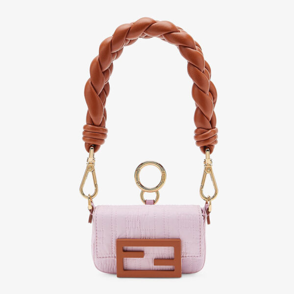 Fendi Women Nano Baguette Charm Lilac Nylon (1)