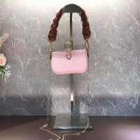 Fendi Women Nano Baguette Charm Lilac Nylon (1)