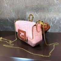 Fendi Women Nano Baguette Charm Lilac Nylon (1)