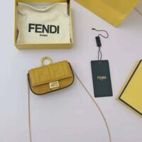 Fendi Women Nano Baguette Charm Yellow Nappa Leather Charm (1)