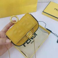 Fendi Women Nano Baguette Charm Yellow Nappa Leather Charm (1)