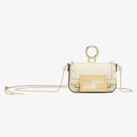 Fendi Women Nano Baguette White Nappa Leather Charm (1)