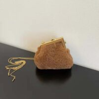 Fendi Women Nano Fendi First Beige Sheepskin Charm (1)