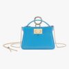 Fendi Women Pico Peekaboo Charm Light Blue Nappa Leather Charm