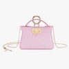 Fendi Women Pico Peekaboo Charm Light Pink Nappa Leather Charm