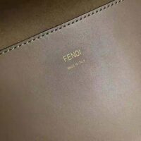 Fendi Women Sunshine Medium Gray Leather and Elaphe Shopper (1)