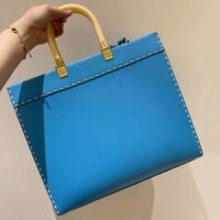 Fendi Women Sunshine Medium Leather Shopper-Blue (1)