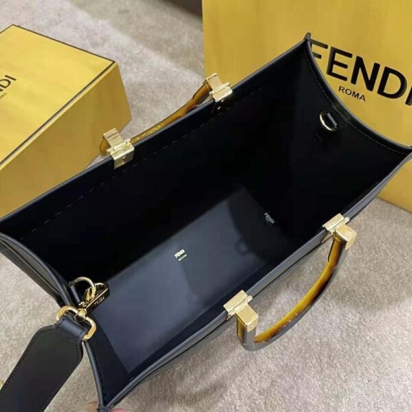 Fendi Women Sunshine Medium Leather Shopper-black (5)