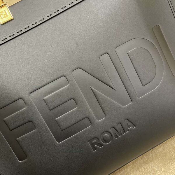 Fendi Women Sunshine Medium Leather Shopper-black (8)