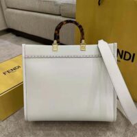 Fendi Women Sunshine Medium Leather Shopper-white (1)