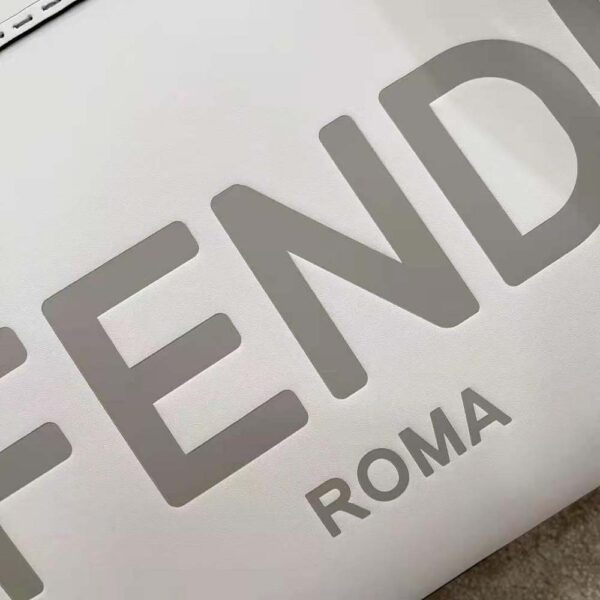 Fendi Women Sunshine Medium Leather Shopper-white (8)