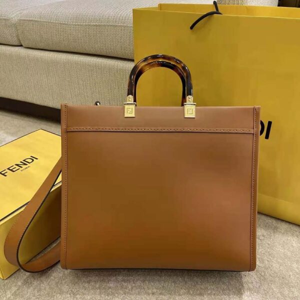 Fendi Women Sunshine Medium Leather Shopperbrown (3)