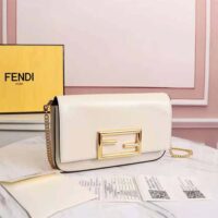 Fendi Women Wallet on Chain with Pouches Leather Mini-Bag-white (1)