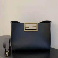 Fendi Women Way Medium Made of Camellia-Colored Leather Bag-black (1)