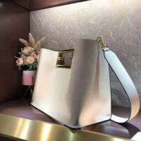 Fendi Women Way Medium Made of Camellia-Colored Leather Bag-white (1)