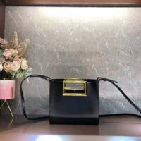 Fendi Women Way Small Made of Camellia-Colored Leather Bag-black (10)