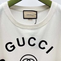 Gucci GG Women Cotton Jersey ‘Gucci Firenze 1921’ White T-Shirt Crewneck Oversize Fit (1)