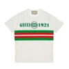 Gucci GG Women Cotton T-Shirt White Cotton Jersey Crewneck Oversize Fit