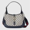 Gucci Unisex Jackie 1961 Small GG Shoulder Bag Beige Blue GG Supreme Canvas