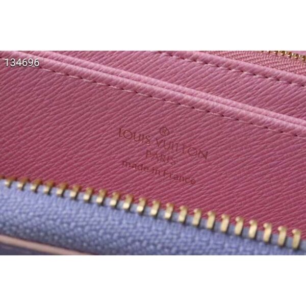 Louis Vuitton LV Unisex Zippy Wallet Sunrise Pastel Monogram Coated Canvas Cowhide (2)