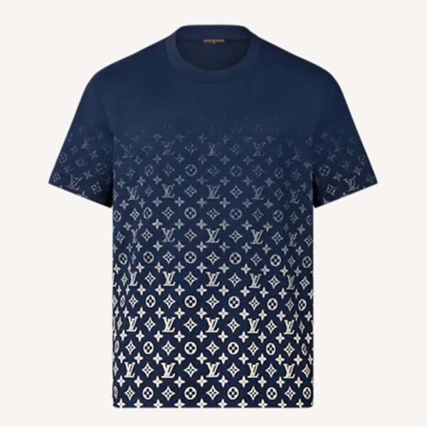 Louis Vuitton Mental LVSE Monogram Gradient T-Shirt Cotton Regular Fit Dark Ocean (12)