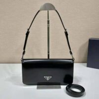 Prada Women Brushed Leather Prada Femme Bag-Black (1)