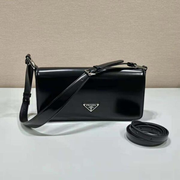 Prada Women Brushed Leather Prada Femme Bag-Black (3)