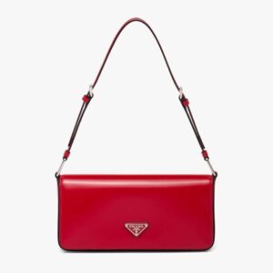 Prada Women Brushed Leather Prada Femme Bag-Red