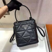Prada Women Bucket Design Spectrum Leather Bag-black (1)