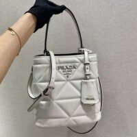 Prada Women Bucket Design Spectrum Leather Bag-white (1)