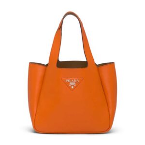 Prada Women Calf Leather Handbag-Orange
