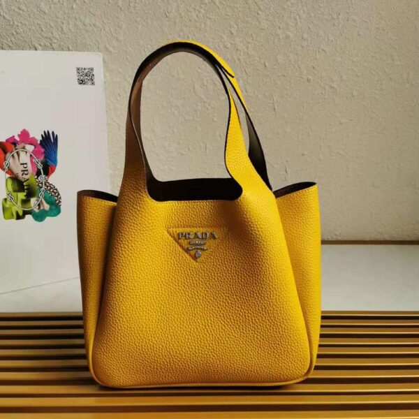 Prada Women Calf Leather Handbag-yellow (2)