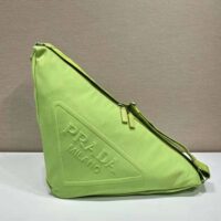 Prada Women Canvas Prada Triangle Bag-Green (1)