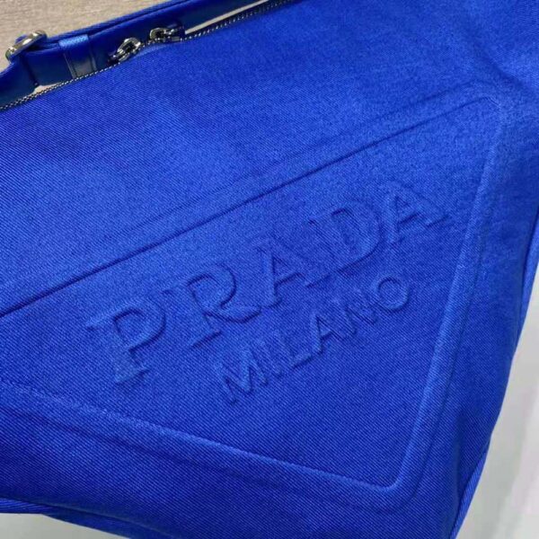 Prada Women Canvas Prada Triangle Bag-Navy (8)